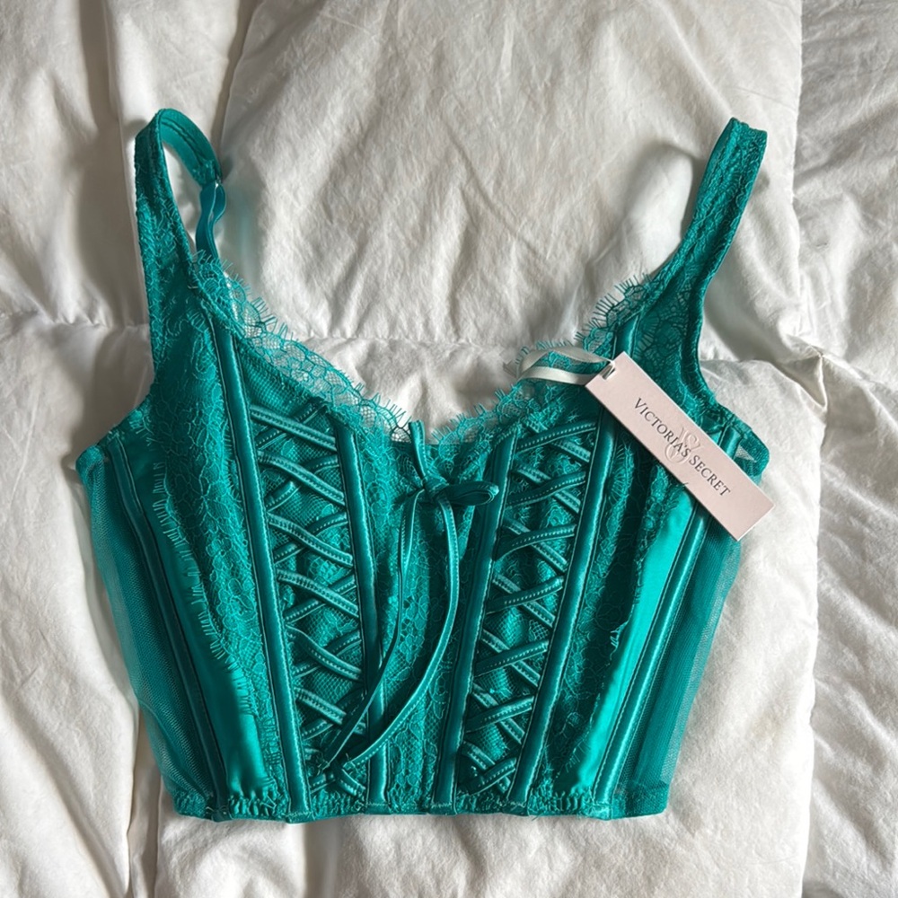 Victoria's Secret Turquoise Lace Corset